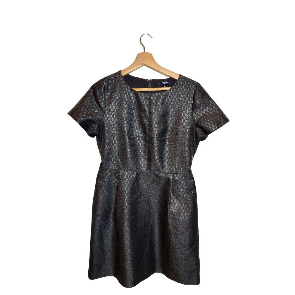 Madewell Fitted Cap Sleeve Dress Black size 6